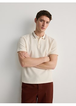Reserved - Koszulka polo regular - złamana biel ze sklepu Reserved w kategorii T-shirty męskie - zdjęcie 171188533