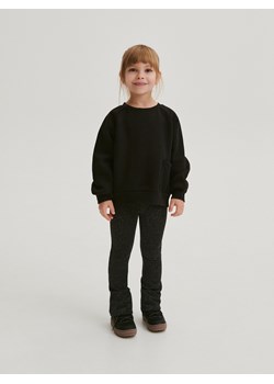 Reserved - Bawełniana bluza dresowa - czarny ze sklepu Reserved w kategorii Bluzy dziewczęce - zdjęcie 171188562