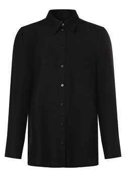 Marc O'Polo Lniana bluzka damska Kobiety len czarny jednolity ze sklepu vangraaf w kategorii Koszule damskie - zdjęcie 171188700