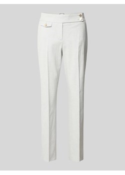 Spodnie lniane o kroju slim fit w kant model ‘INEZ’ ze sklepu Peek&Cloppenburg  w kategorii Spodnie damskie - zdjęcie 171188872