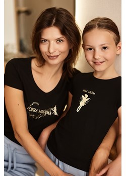 T-shirt dziewczęcy z napisem Mała Wróżka czarny ze sklepu 5.10.15 w kategorii Bluzki dziewczęce - zdjęcie 171189082