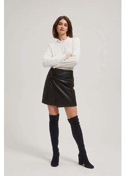 Trapezowa czarna spódnica damska z imitacji skóry ze sklepu 5.10.15 w kategorii Spódnice - zdjęcie 171189201