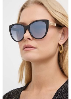 Guess okulary przeciwsłoneczne damskie kolor czarny ze sklepu ANSWEAR.com w kategorii Okulary przeciwsłoneczne damskie - zdjęcie 171191080