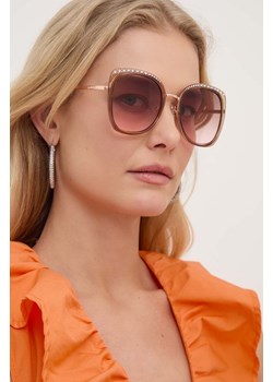 Guess okulary przeciwsłoneczne damskie kolor różowy ze sklepu ANSWEAR.com w kategorii Okulary przeciwsłoneczne damskie - zdjęcie 171191092
