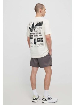 adidas Originals t-shirt bawełniany męski kolor beżowy z nadrukiem IS2902 ze sklepu ANSWEAR.com w kategorii T-shirty męskie - zdjęcie 171191153