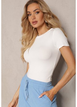Biały Elastyczny T-shirt z Bawełny Larenimes ze sklepu Renee odzież w kategorii Bluzki damskie - zdjęcie 171191671