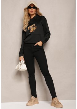 Czarne Spodnie Regular Waist typu Skinny Raphaëlle ze sklepu Renee odzież w kategorii Spodnie damskie - zdjęcie 171191742