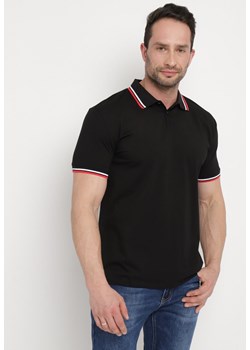 Czarna Koszulka o Fasonie Polo z Guzikami Timarie ze sklepu Born2be Odzież w kategorii T-shirty męskie - zdjęcie 171191971
