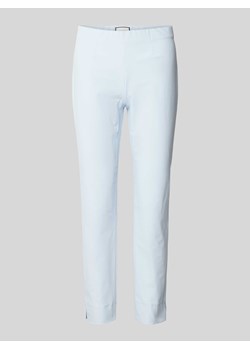 Pasek materiałowy ze szwami działowymi model ‘SABRINA’ w kolorze jasnoniebieskim ze sklepu Peek&Cloppenburg  w kategorii Spodnie damskie - zdjęcie 171193053
