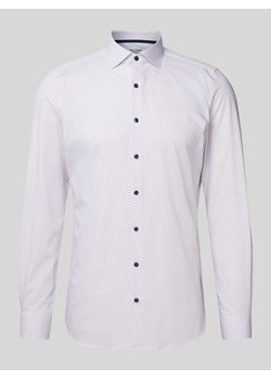 Koszula biznesowa o kroju body fit ze wzorem na całej powierzchni ze sklepu Peek&Cloppenburg  w kategorii Koszule męskie - zdjęcie 171193074