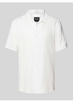 Koszula lniana o kroju slim fit z rękawem o dł. 1/2 model ‘CAIDEN’ ze sklepu Peek&Cloppenburg  w kategorii Koszule męskie - zdjęcie 171193263