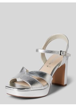 Sandały z efektem metalicznym ze sklepu Peek&Cloppenburg  w kategorii Sandały damskie - zdjęcie 171193300