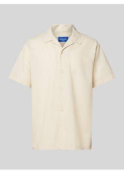 Koszula casualowa z listwą guzikową w kolorze beżowym ze sklepu Peek&Cloppenburg  w kategorii Koszule męskie - zdjęcie 171193350