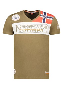 Geographical Norway Koszulka &quot;Jidney&quot; w kolorze khaki ze sklepu Limango Polska w kategorii T-shirty męskie - zdjęcie 171195462