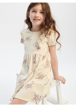 Sinsay - Sukienka z marszczeniami - kremowy ze sklepu Sinsay w kategorii Sukienki dziewczęce - zdjęcie 171196171