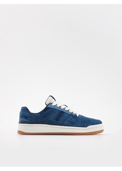 Reserved - Skórzane sneakersy - niebieski ze sklepu Reserved w kategorii Buty sportowe męskie - zdjęcie 171196262