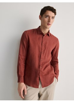 Reserved - Lniana koszula regular fit - intenstywna czerwień ze sklepu Reserved w kategorii Koszule męskie - zdjęcie 171196371