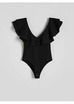 Reserved - Body z falbanami - czarny ze sklepu Reserved w kategorii Bluzki damskie - zdjęcie 171196714