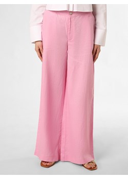 Fynch-Hatton Lniane spodnie Kobiety len wyrazisty róż jednolity ze sklepu vangraaf w kategorii Spodnie damskie - zdjęcie 171197672