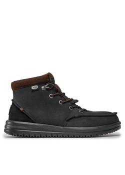 Trzewiki Hey Dude Bradley Boot Leather 40189-001 Black ze sklepu eobuwie.pl w kategorii Buty zimowe męskie - zdjęcie 171200963