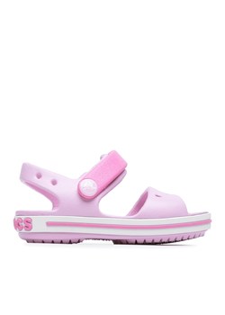 Sandały Crocs Crocband Sandal Kids 12856 Ballerina Pink ze sklepu eobuwie.pl w kategorii Buciki niemowlęce - zdjęcie 171201241