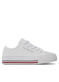 Trampki Tommy Hilfiger Low Cut Lace-Up Sneaker T3A9-33185-1687 M White 100 ze sklepu eobuwie.pl w kategorii Trampki dziecięce - zdjęcie 171201890