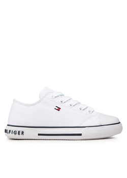 Trampki Tommy Hilfiger Low Cut Lace-Up Sneaker T3X4-32207-0890 M White 100 ze sklepu eobuwie.pl w kategorii Trampki dziecięce - zdjęcie 171202900
