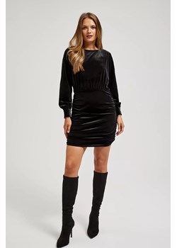 Welurowa czarna sukiena damska mini ze sklepu 5.10.15 w kategorii Sukienki - zdjęcie 171203833