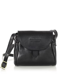 Mini torebka na telefon i portfel ze skóry pouch bag - MARCO MAZZINI czarna ze sklepu Verostilo w kategorii Listonoszki - zdjęcie 171204051