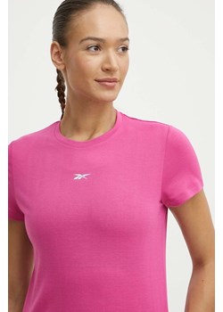 Reebok t-shirt treningowy ID TRAIN kolor różowy 100076264 ze sklepu ANSWEAR.com w kategorii Bluzki damskie - zdjęcie 171204674