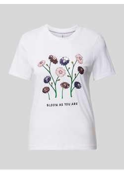 T-shirt z kwiatowym nadrukiem ze sklepu Peek&Cloppenburg  w kategorii Bluzki damskie - zdjęcie 171205753