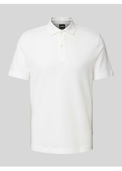 Koszulka polo z mieszanki lnu i bawełny model ‘Press’ ze sklepu Peek&Cloppenburg  w kategorii T-shirty męskie - zdjęcie 171205801