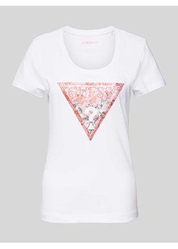 T-shirt z obszyciem z kamieni stras ze sklepu Peek&Cloppenburg  w kategorii Bluzki damskie - zdjęcie 171205830