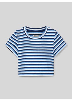 T-shirt krótki z efektem prążkowania ze sklepu Peek&Cloppenburg  w kategorii T-shirty chłopięce - zdjęcie 171205933