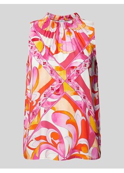 Bluzka z wiskozy ze stójką ze sklepu Peek&Cloppenburg  w kategorii Bluzki damskie - zdjęcie 171205974