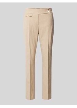 Spodnie lniane o kroju slim fit w kant model ‘INEZ’ ze sklepu Peek&Cloppenburg  w kategorii Spodnie damskie - zdjęcie 171206201