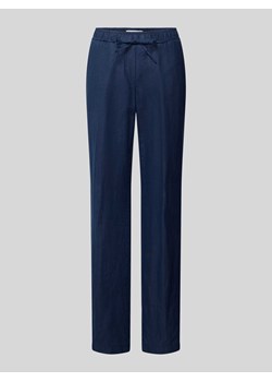 Lniane spodnie z elastycznym pasem model ‘FARINA’ ze sklepu Peek&Cloppenburg  w kategorii Spodnie damskie - zdjęcie 171206221