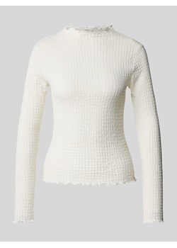 Bluzka z długim rękawem i fakturowanym wzorem ze sklepu Peek&Cloppenburg  w kategorii Bluzki damskie - zdjęcie 171206310