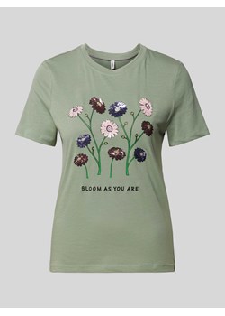 T-shirt z kwiatowym nadrukiem ze sklepu Peek&Cloppenburg  w kategorii Bluzki damskie - zdjęcie 171206561
