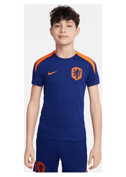 Dzianinowa koszulka piłkarska z krótkim rękawem dla dużych dzieci Nike Dri-FIT Holandia Strike - Niebieski ze sklepu Nike poland w kategorii T-shirty chłopięce - zdjęcie 171206722