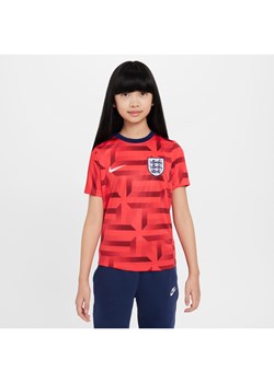Przedmeczowa koszulka piłkarska dla dużych dzieci Nike Dri-FIT Anglia Academy Pro - Czerwony ze sklepu Nike poland w kategorii Bluzki dziewczęce - zdjęcie 171206734