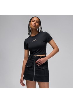 Damski T-shirt o skróconym dopasowanym kroju Jordan - Czerń ze sklepu Nike poland w kategorii Bluzki damskie - zdjęcie 171206760