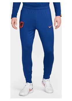 Męskie spodnie piłkarskie z dzianiny Nike Dri-FIT Holandia Strike - Niebieski ze sklepu Nike poland w kategorii Spodnie męskie - zdjęcie 171206762