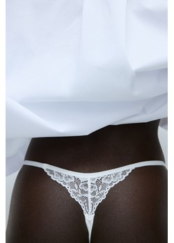 H & M - Koronkowe figi thong 3-pak - Biały ze sklepu H&M w kategorii Majtki damskie - zdjęcie 171206860