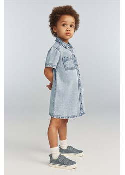 H & M - Trapezowa dżinsowa szmizjerka - Niebieski ze sklepu H&M w kategorii Koszule chłopięce - zdjęcie 171206861