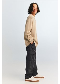 H & M - Bawełniane spodnie cargo - Czarny ze sklepu H&M w kategorii Spodnie chłopięce - zdjęcie 171206931