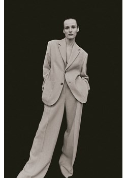 H & M - Eleganckie spodnie lniane - Beżowy ze sklepu H&M w kategorii Spodnie damskie - zdjęcie 171206933