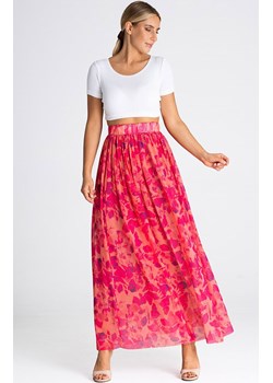 Spódnica damska długa M956/138, Kolor różowy-wzór, Rozmiar L/XL, Figl ze sklepu Primodo w kategorii Spódnice - zdjęcie 171209043