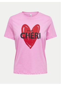 ONLY T-Shirt Loovi 15316996 Różowy Regular Fit ze sklepu MODIVO w kategorii Bluzki damskie - zdjęcie 171211621