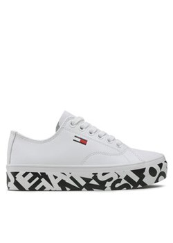Tommy Jeans Sneakersy Cupsole Print Logo EN0EN02064 Biały ze sklepu MODIVO w kategorii Trampki damskie - zdjęcie 171211661